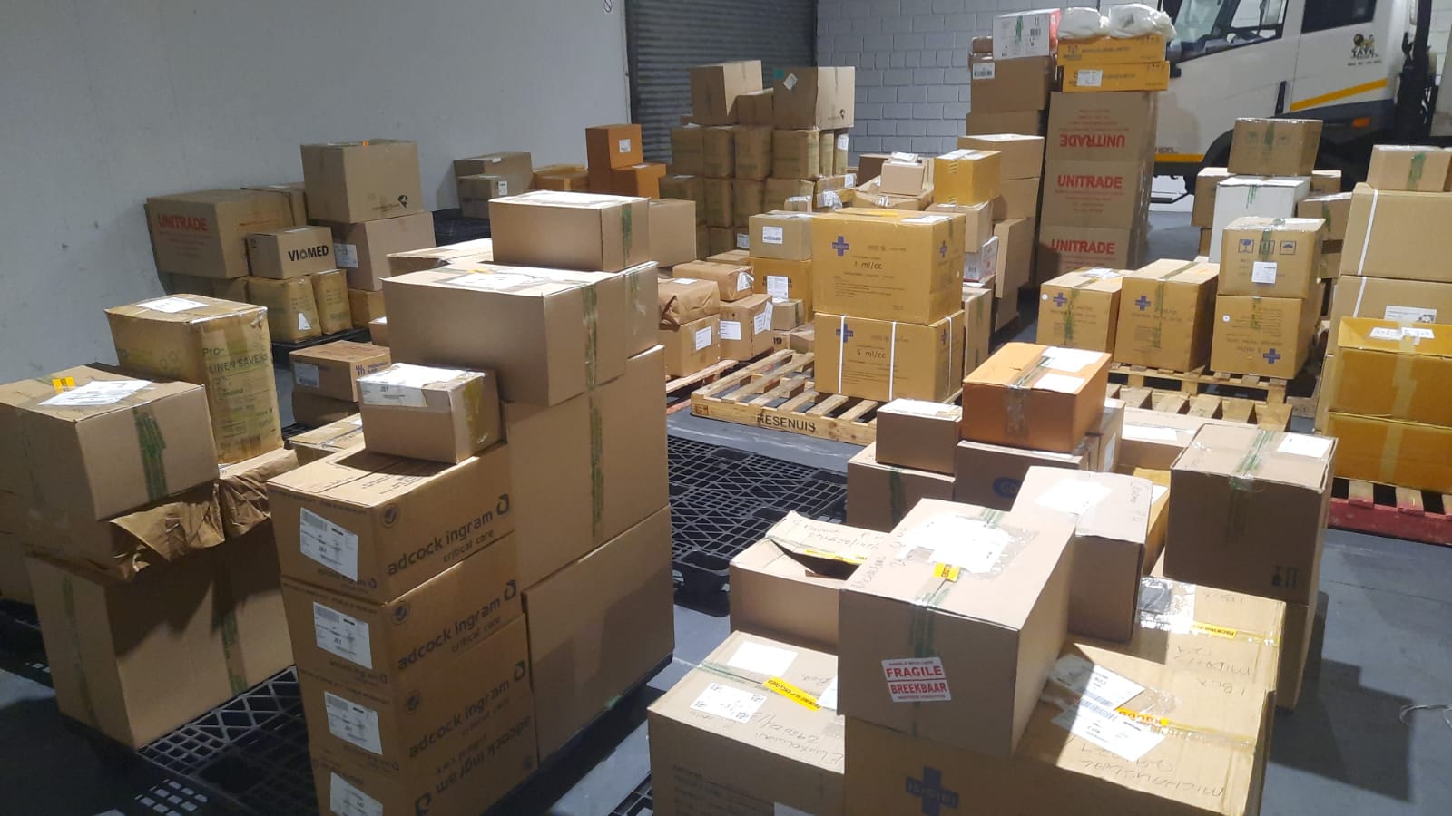 Sorted consignments in operations area